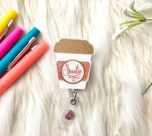 coffee badge reel