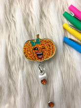 Load image into Gallery viewer, pumpkin badge reel
