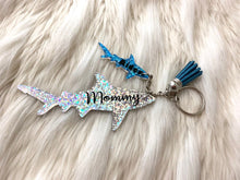 Load image into Gallery viewer, Mommy and Baby Shark Keychain
